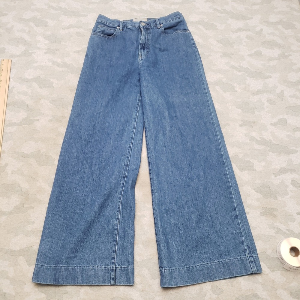 Everlane Jeans Womens 27 Blue The Summer Wide Leg Pockets Denim Medium Wash